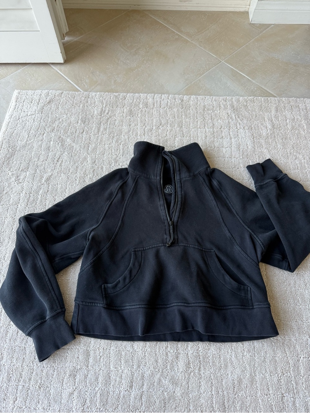 Lululemon Black Scuba Oversized Half-Zip Sweatshirt size XS/S